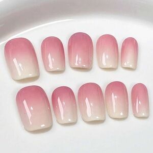 Handmade Pink Ombre Nails 🌸